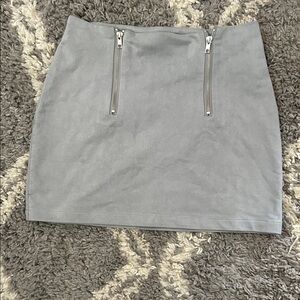 Forever 21 Charcoal Mini Skirt with Silver Zippers